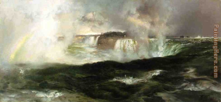 Looking over Niagara Falls painting - Thomas Moran Looking over Niagara Falls art painting